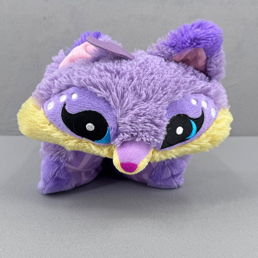 Pillow Pets Animal Jam Pet Fox Unisex Small Purple Plushie Gamer Kawaii Kidcore